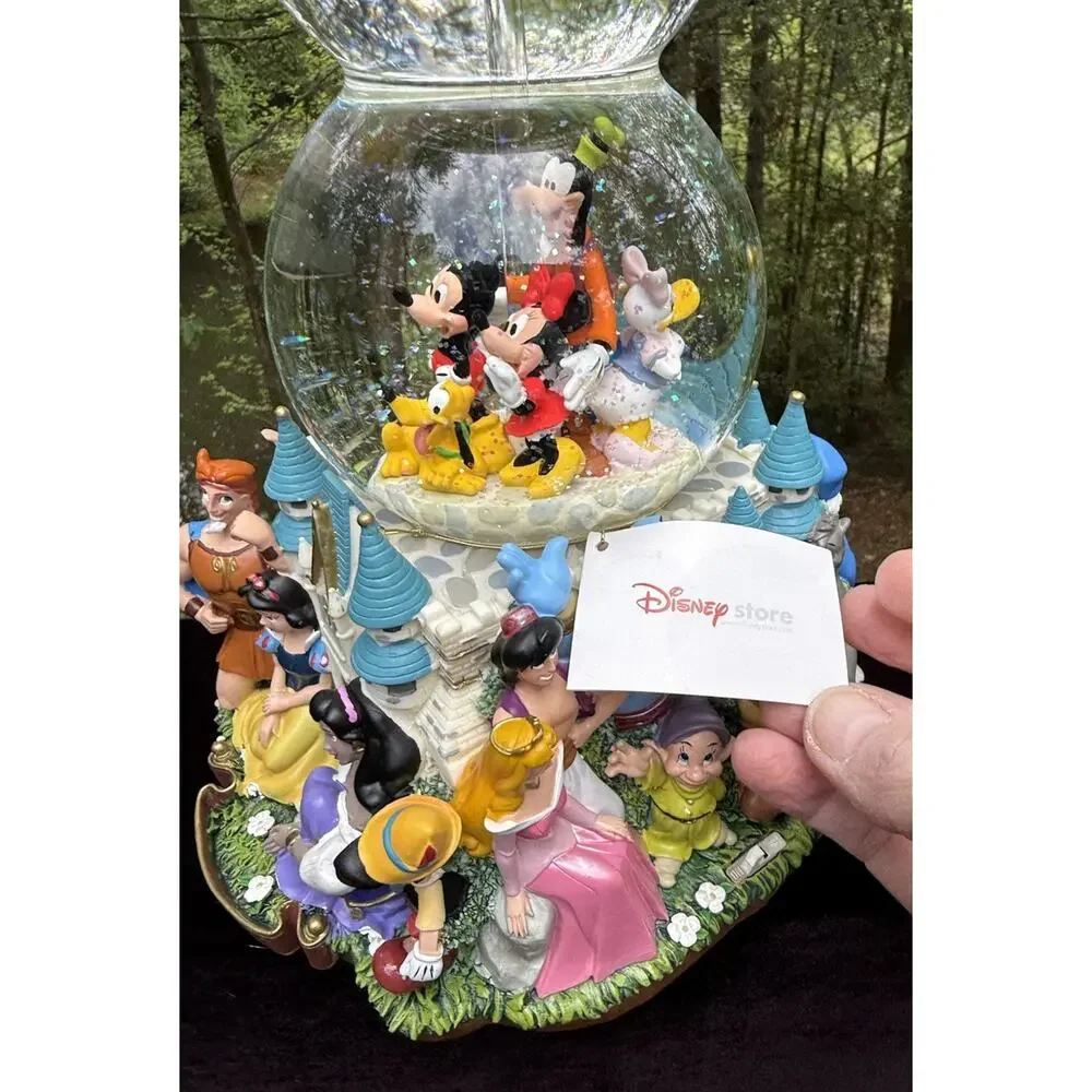 Vintage Disney “A Magical Gathering” Double Snow Globe-Music Lights Movement MIB